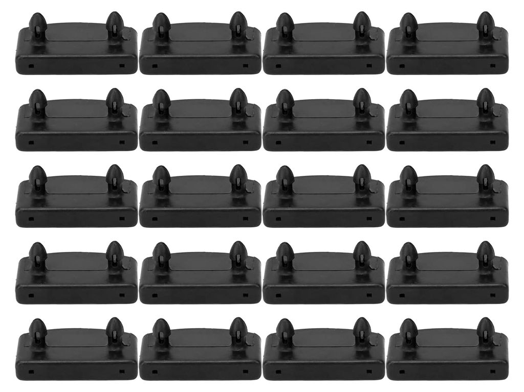 20 Stück Bettlattenrostkappen, 27×30×55mm, schwarze Kunststoffhalterungen für Bettlatten
