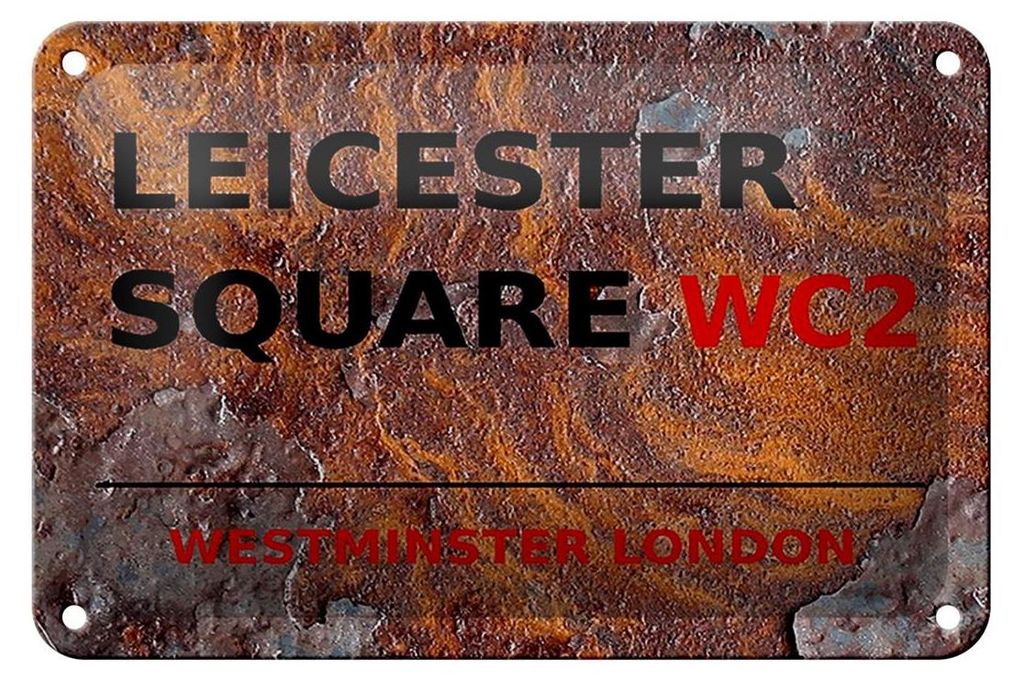 Blechschild London 18x12cm Westminster Leicester Square WC2