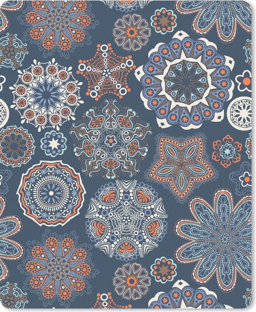 MuchoWow Mauspad Mousepad Muster - Ornamente - Dekoration 19x23 cm - Mousepads - Maus Mat - Pad - Mausunterlage - Mauspads - Spielen