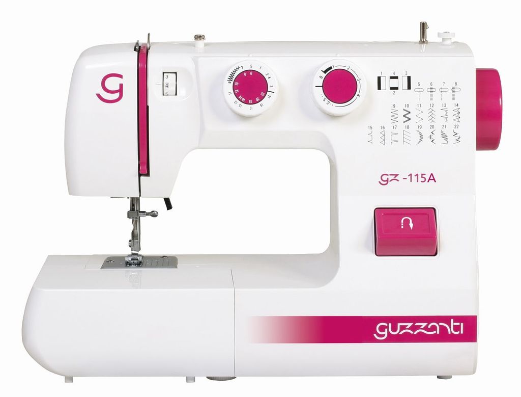 Guzzanti GZ115A, Růžová, Bílá, Poloautomatický šicí stroj, Obrázek produktu 