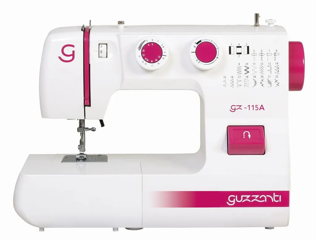 Machine à coudre Guzzanti GZ115A semi-automatique rose et blanc 85W