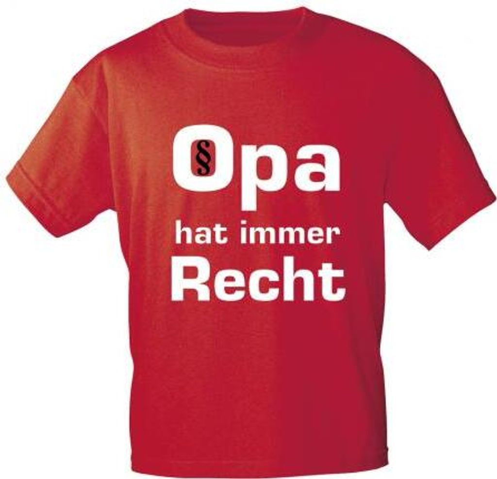 T-Shirt mit Print - Opa hat immer Recht - 09734 - Gr. S-4XL Produktbild 