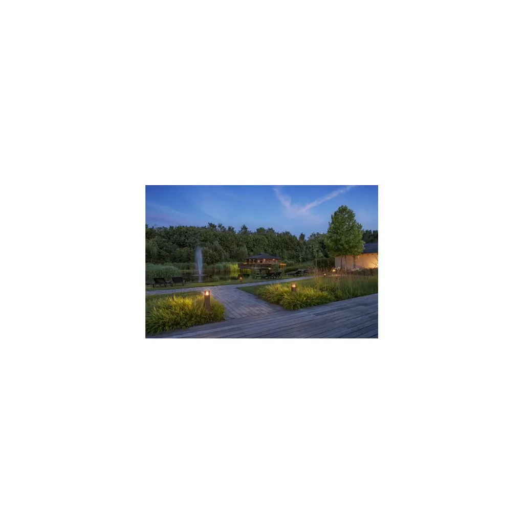 Borne LED extérieure Rusty Square 40 aspect rouille pour jardin IP55 - 14