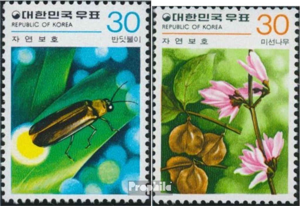 Briefmarken Süd-Korea 1980 Mi 1183-1184 (kompl.Ausg.) postfrisch Naturschutz