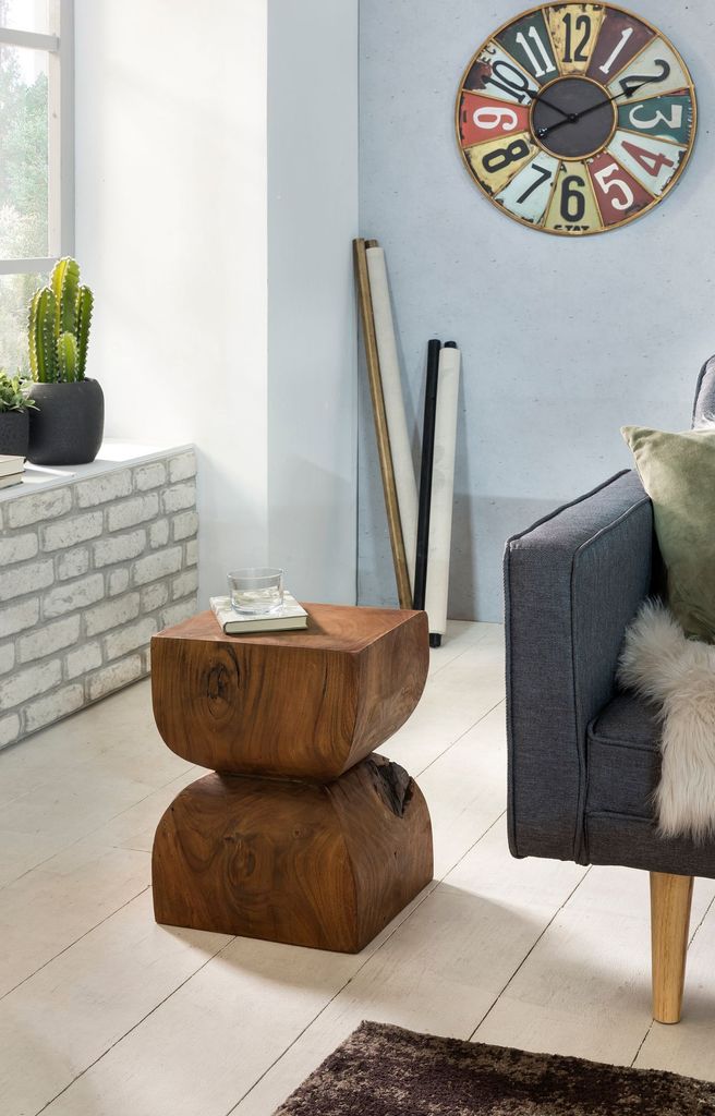 Stolík  wl1.562 sheesham masív 30x45x30cm rustikálny Obrázok produktu 2
