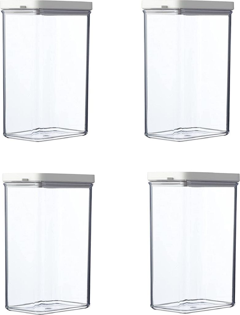 Mepal | Omnia Vorratsdosen-Set | rechteckig 2000 ml | Nordic White | ideale Aufbewahrungslösung | langlebiges Design