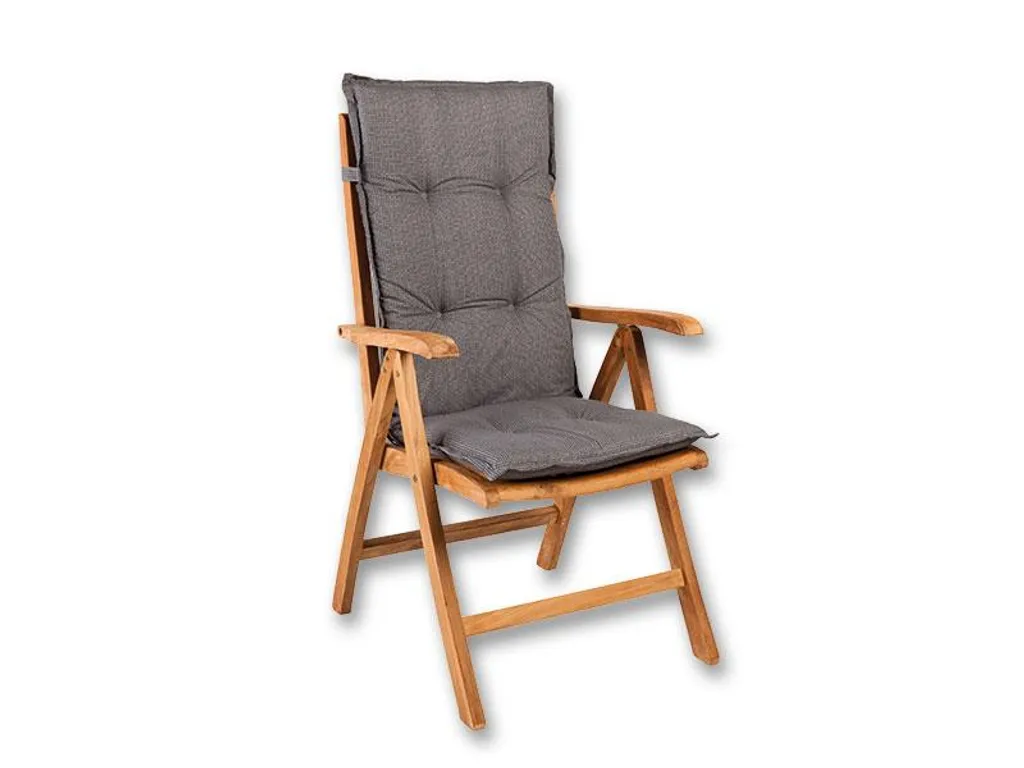 Housse de chaise 117 x 49 x 6 cm grise - Protection intégrale matelassée