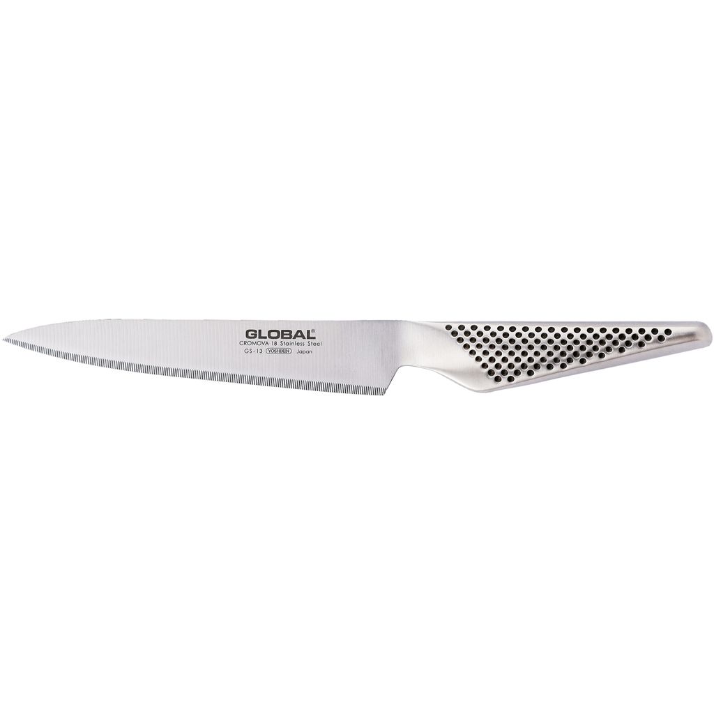 Global GS-13R Universalmesser verzahnt 15 cm