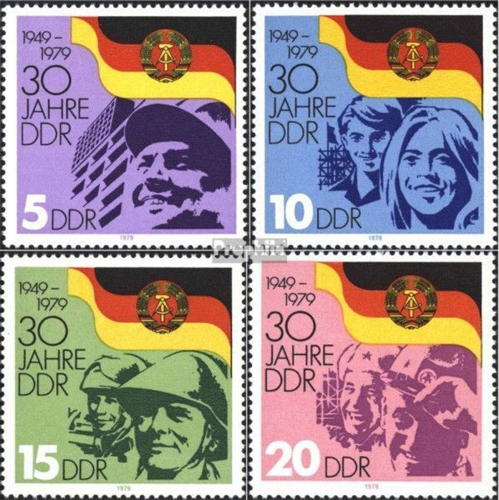 Briefmarken DDR 1979 Mi 2458-2461 (kompl.Ausgabe) gestempelt 30 Jahre DDR