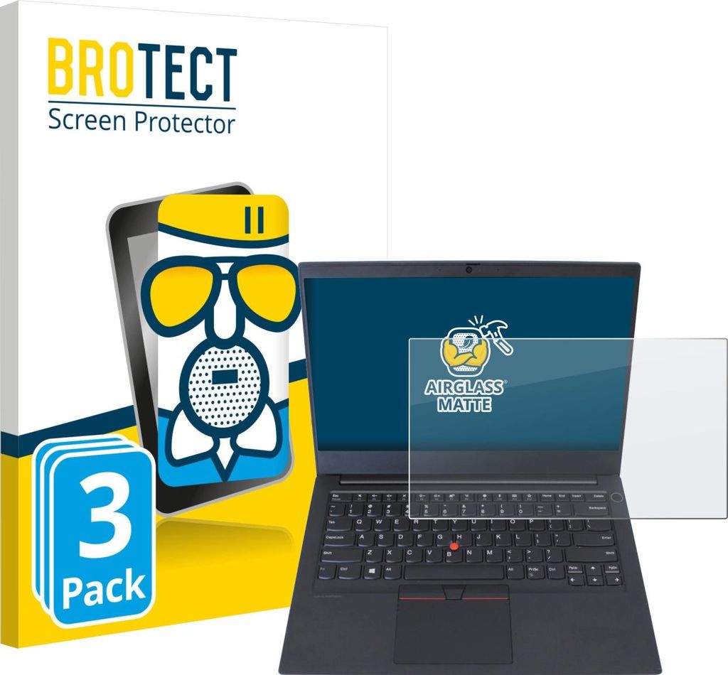 3x BROTECT Entspiegelungs Schutzglas für Lenovo ThinkPad E14 Gen 1 Schutzfolie Panzer Folie Glas Display Schutz matt