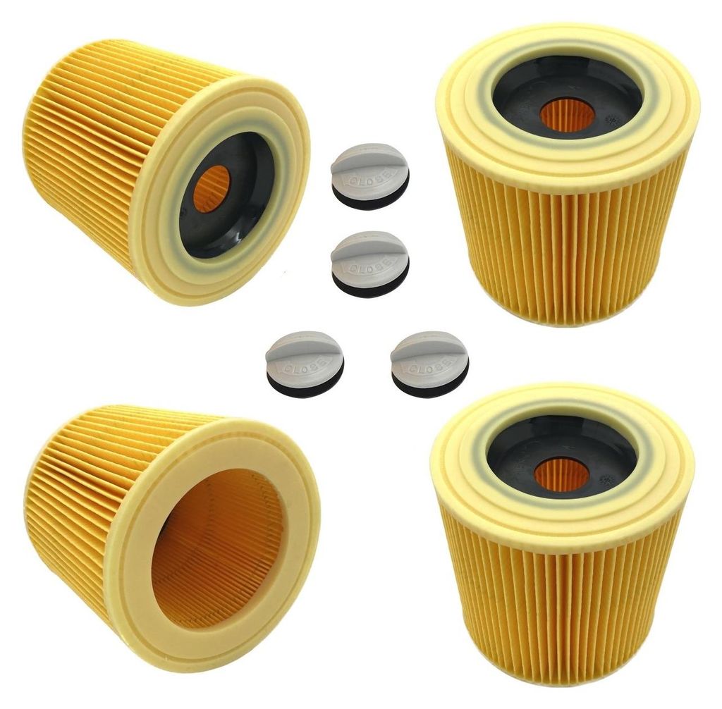 ARLI 4x Kartuschenfilter Filter kompatibel mit Kärcher WD2 WD3 MV3 MV2 Ersatz Patrone Extension Kit