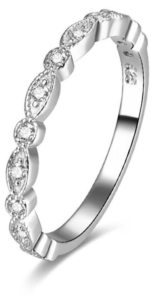 Silver ring with zircons AGG167 - Circuit: 50 mm