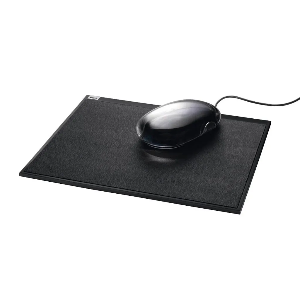 Tapis de Souris Design en Cuir Synthétique Sigel cintano:S Noir Saphir