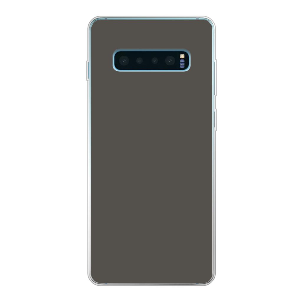MuchoWow Handyhülle Schutzhülle Hülle für Samsung Galaxy S10 Lite Grau - Farben - Einfarbig Silikon Softcase Handy Hülle - Schutz