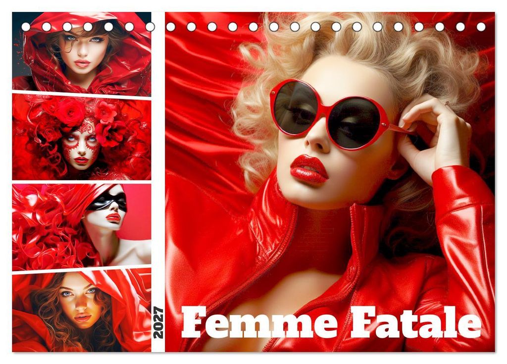 Femme Fatale. Portraits. Starke und schöne Frauen (Tischkalender 2027 DIN A5 quer), CALVENDO Monatskalender