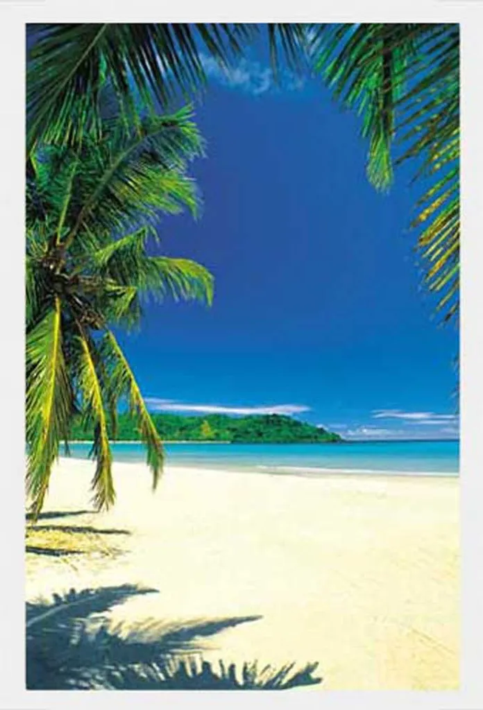 Poster Palm Beach IntoTheBlue con Cornice Bianca Shinsuke Maxi MDF
