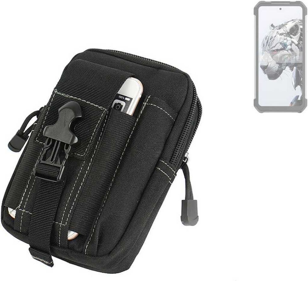 K-S-Trade Gürtel Tasche kompatibel mit Unihertz 8849 Tank 3 Pro Gürteltasche Holster Schutz Hülle Handy Hülle Smartphone outdoor Handy-Hülle
