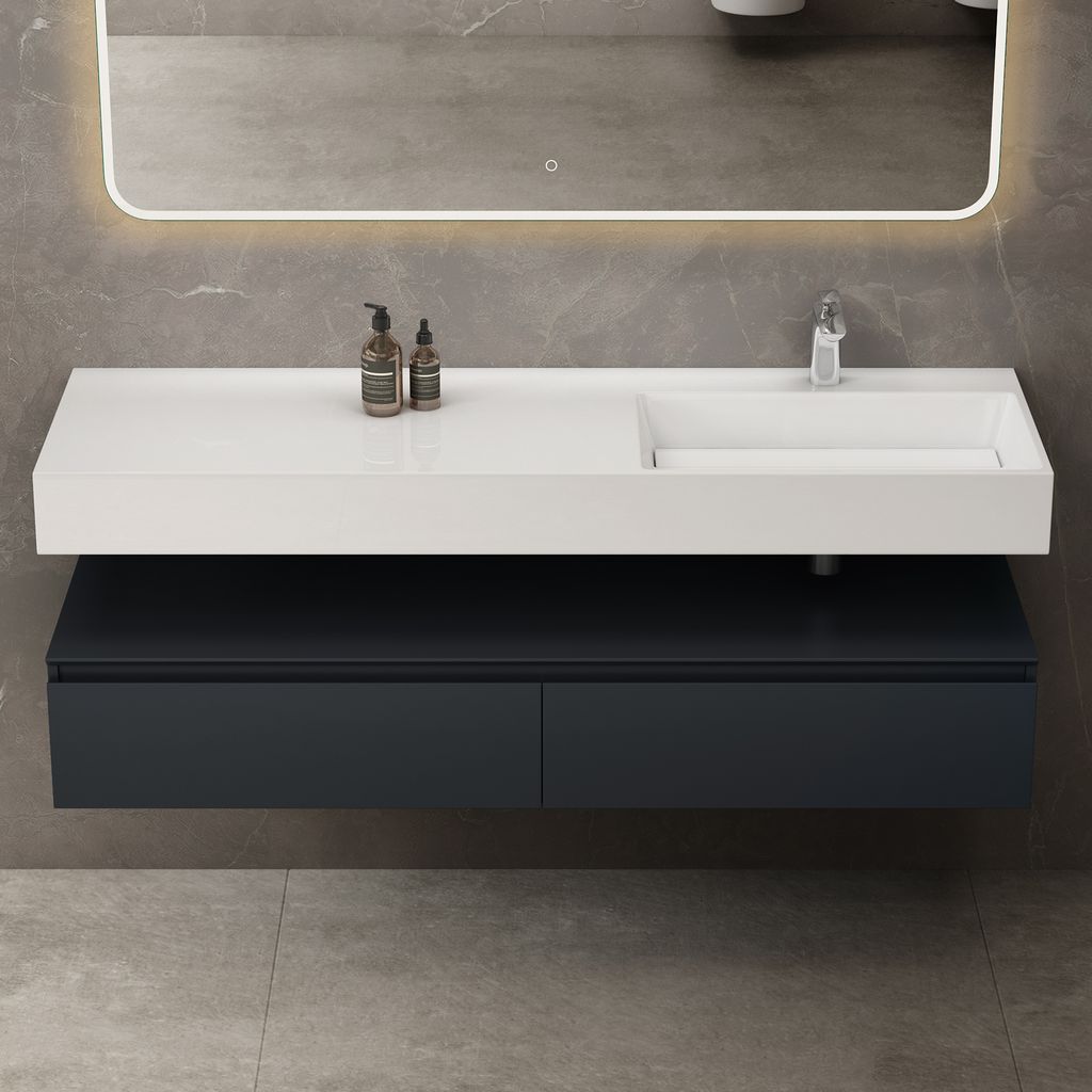 Mai & Mai Badmöbelset 150x48x25cm Unterschrank Anthrazit Produktbild 