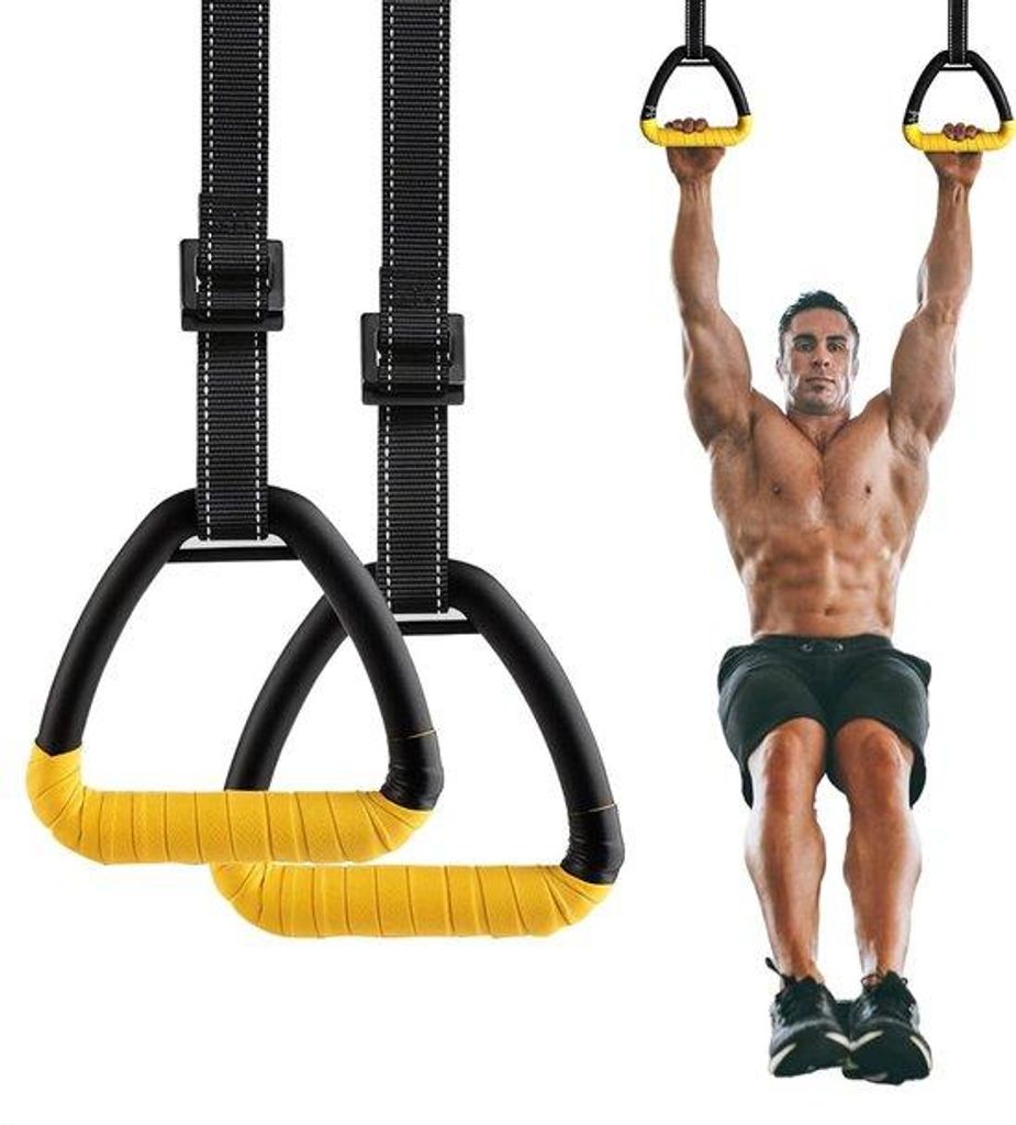Fitnessringen für Erwachsene, Trainingsgeräte mit Ringen, Kletterringen, Erwachsenenringen für den Heimgebrauch mit einem Scharnierstangen und e...