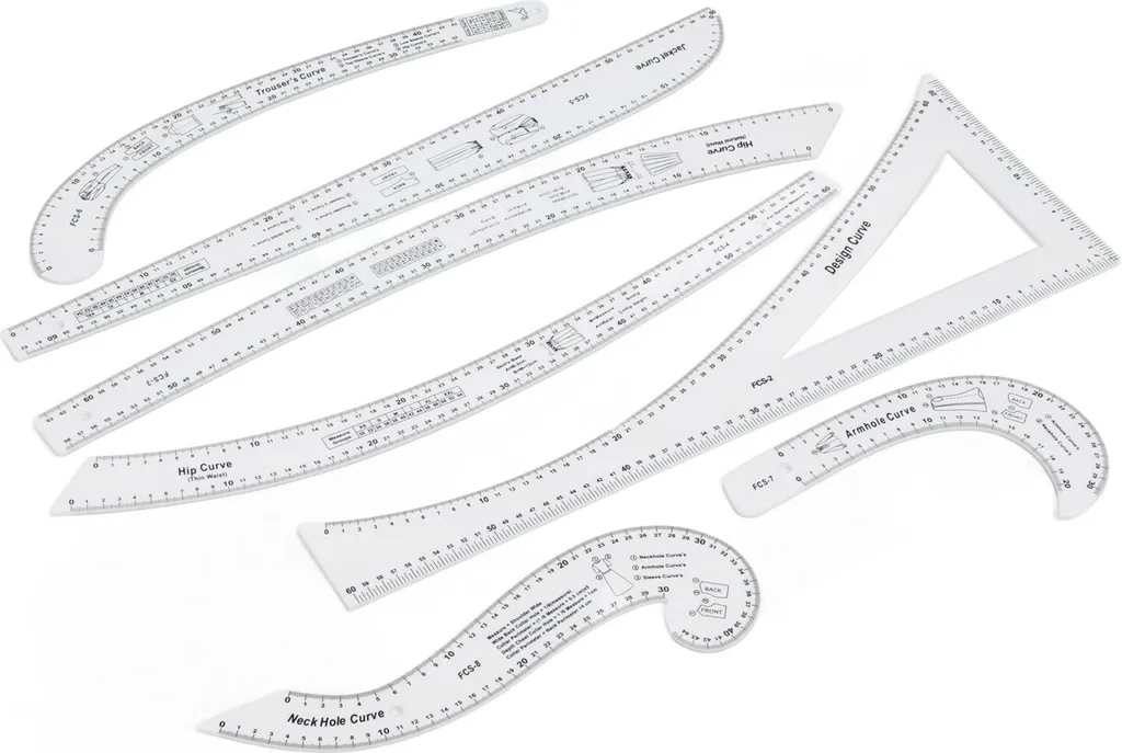 Réussissez vos patrons de couture avec ce set de 7 règles de coupe
