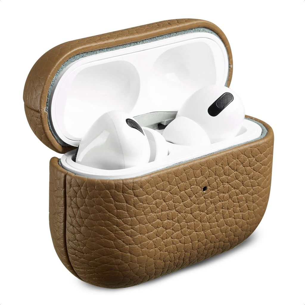 Accezz Echtes Leder Case AirPods Pro - Taupe