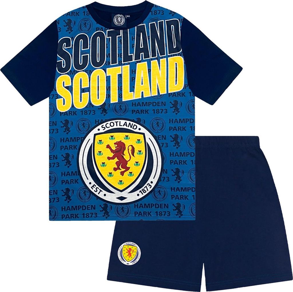 Scotland FA - Schlafanzug mit Shorts für Jungen GF923 (152-158) (Marine)