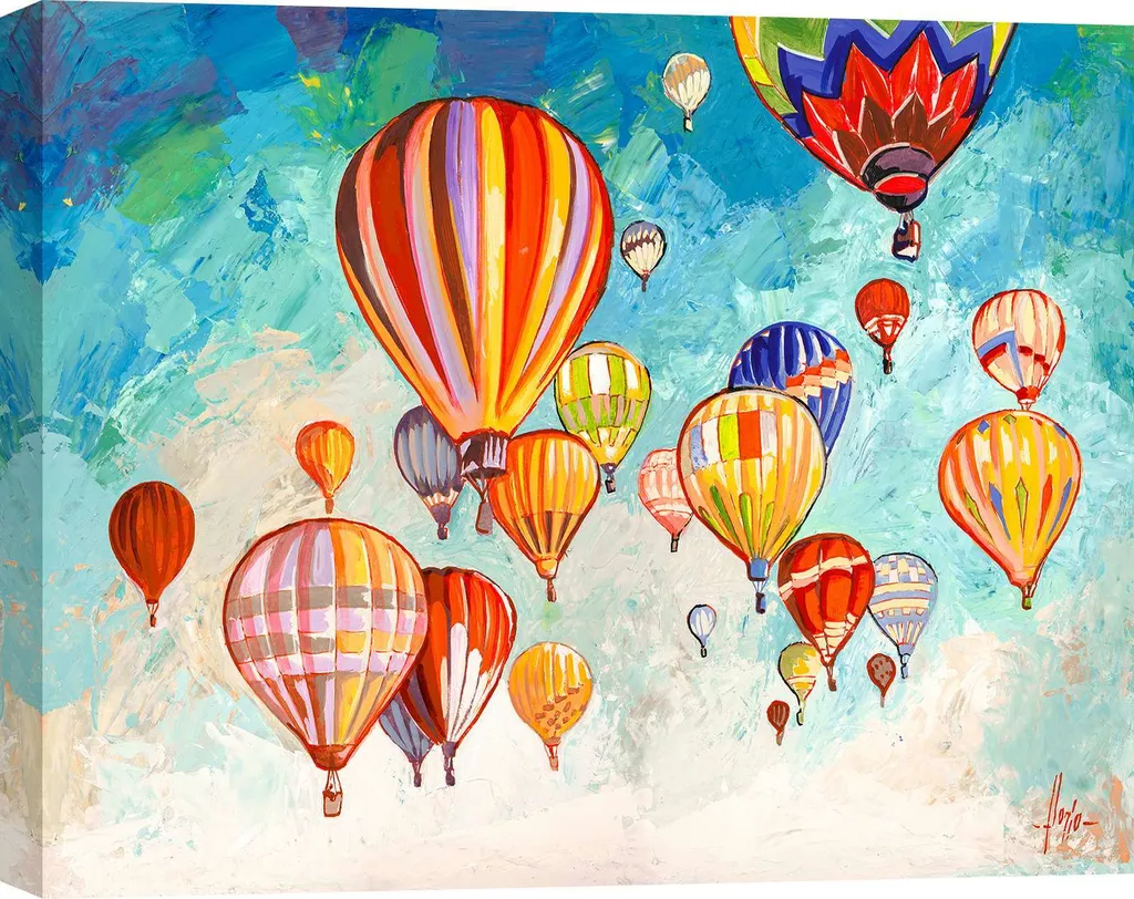 Prezzo Quadro Luigi Florio Ballo delle Mongolfiere 60x40 Tela Gallery