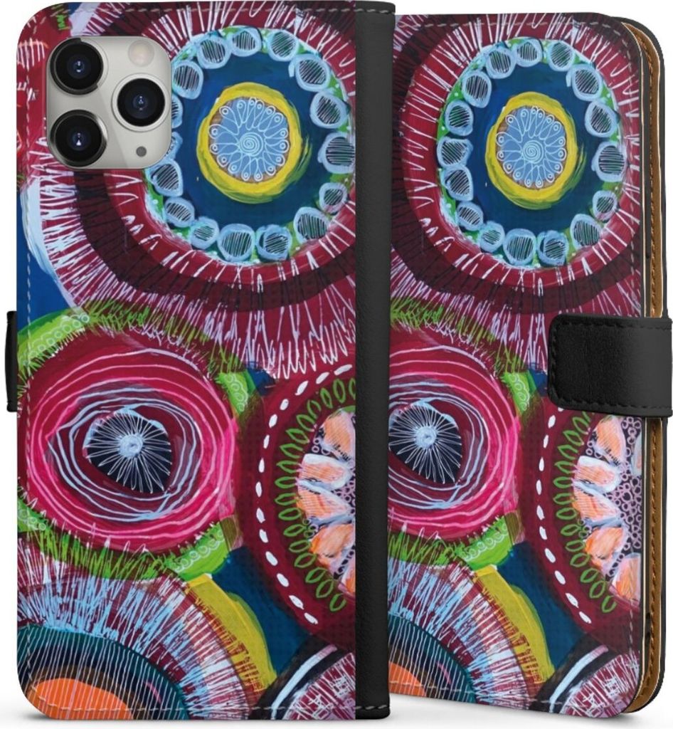 DeinDesign Klapphülle für Apple iPhone 11 Pro Max Handytasche Lederhülle Tasche Farbe Malerei bunt