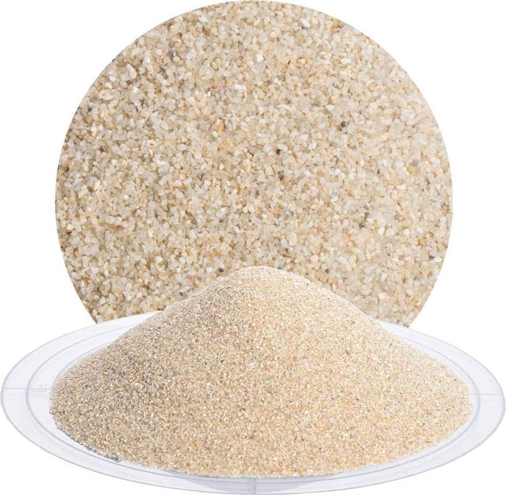 Feiner Quarzsand für enge Pflasterfugen, unkrauthemmend, organische Bestandteile, verschiedene Körnungen (0,8-1,4 mm)