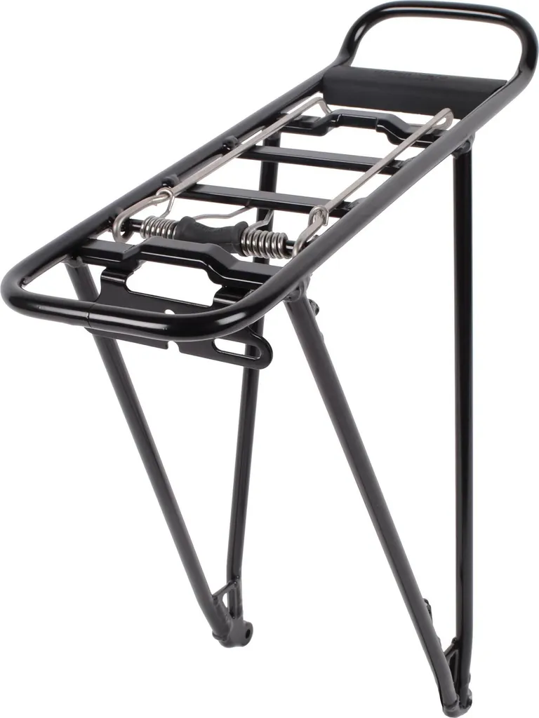 Porte-bagages arrière alu 26 pouces noir avec système de fixation AVS