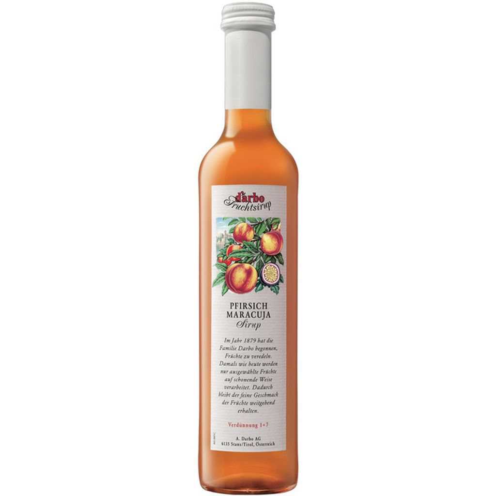 Darbo Pfirsich Maracuja Sirup 500ml - Cocktails Kaffeesirup Produktbild 