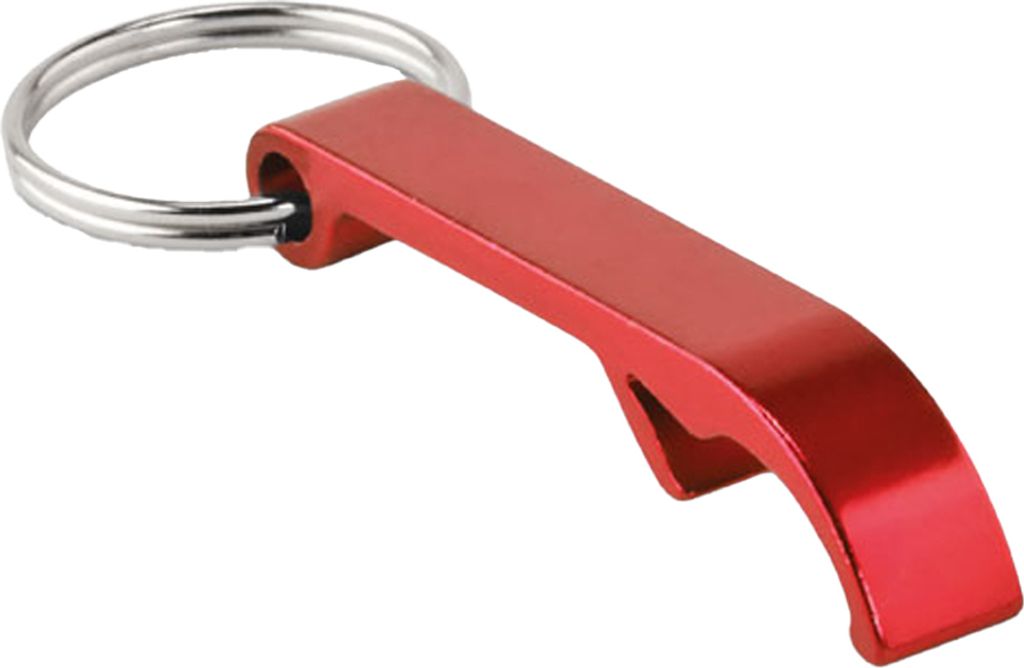 MidOcean - "Ovikey" Recyceltes Aluminium Schlüsselanhänger MO354 (1,3 cm x 7,5 cm x 2,5 cm) (Rot)
