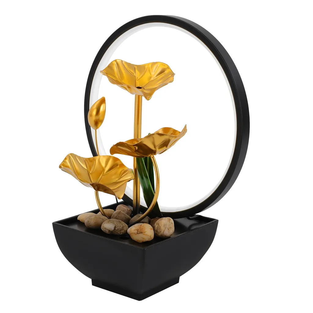 Fontaine de table décorative d'intérieur Zen, modèle compact Noir Mat