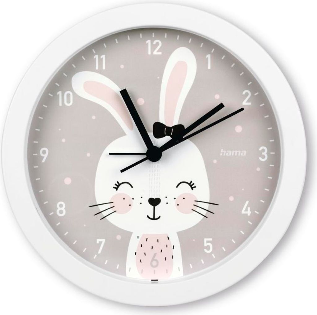 Hama Kinderuhr Maui tickt nicht, Tischuhr mit Weckfunktion, ø 16 cm