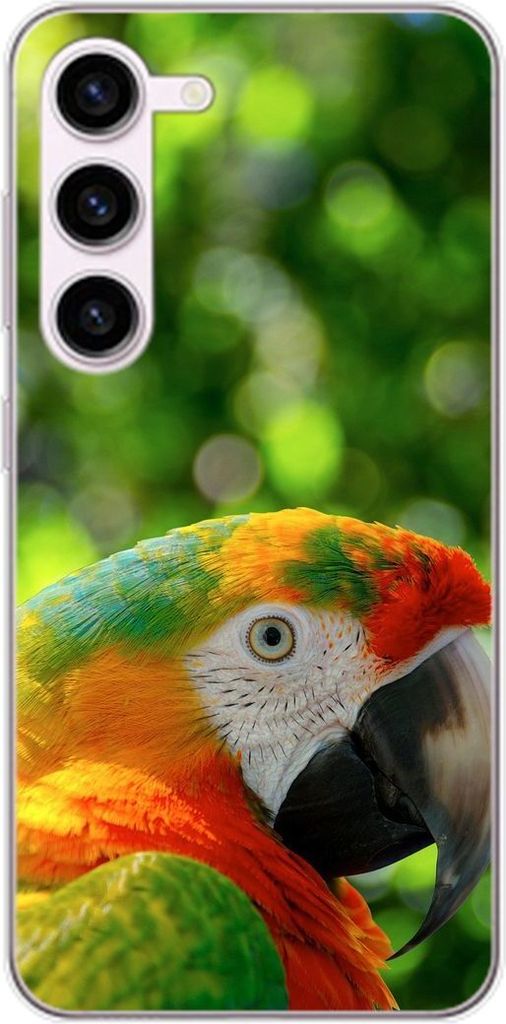 König Design Hülle kompatibel mit Samsung Galaxy S23 Kunststoff Soft Handyhülle - Handy Case Papagei