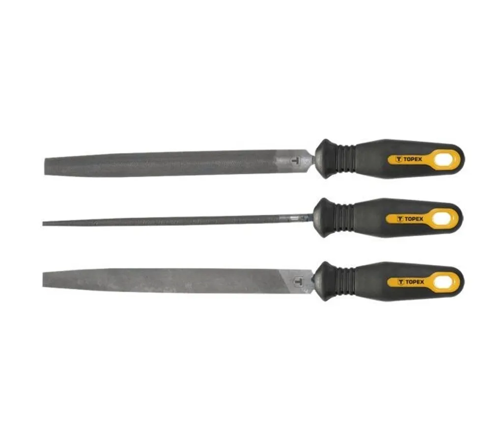 TOPEX Lime Professionali Metallo 200mm/2 | Set 3pz Acciaio T12