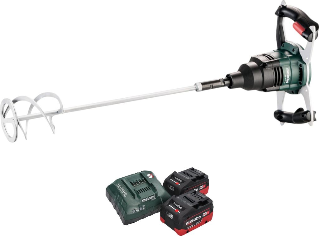 Metabo RW 18 LTX 120 Akku Rührwerk 18 V 40 l Mischmenge 2x LiHD Akku 5,5 Ah + Ladegerät