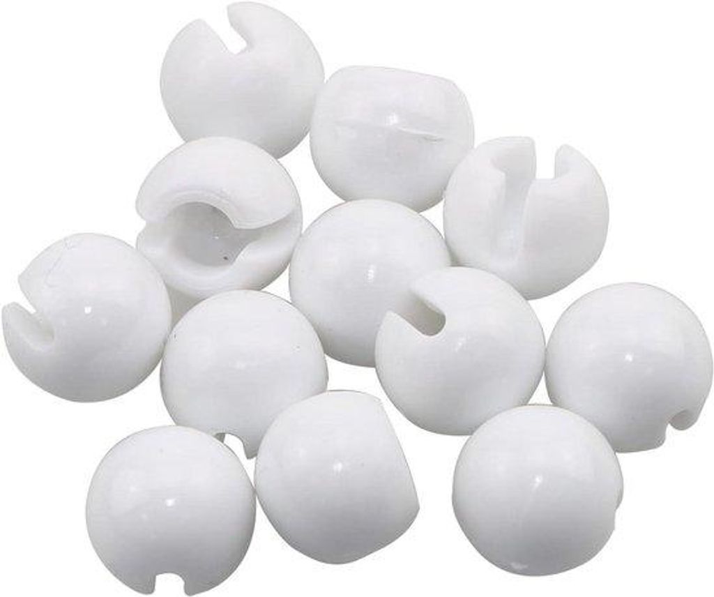 Kunststoffgordinvorhanghalter mit einfacher Montage - 12er-Pack - Weiß