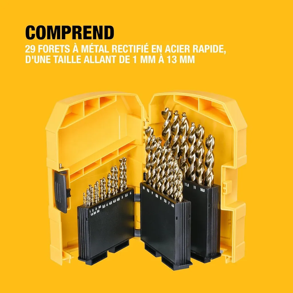 Coffret de 29 Forets Métal DeWALT DT7926 EXTREME 2 pour Perçage Précis - 6