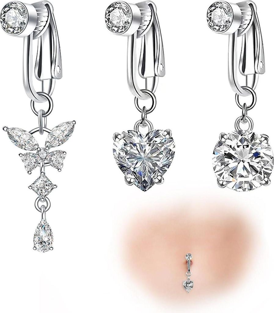 Falošný pupok piercing kryštálové kvety pupok piercing Obrázok produktu 