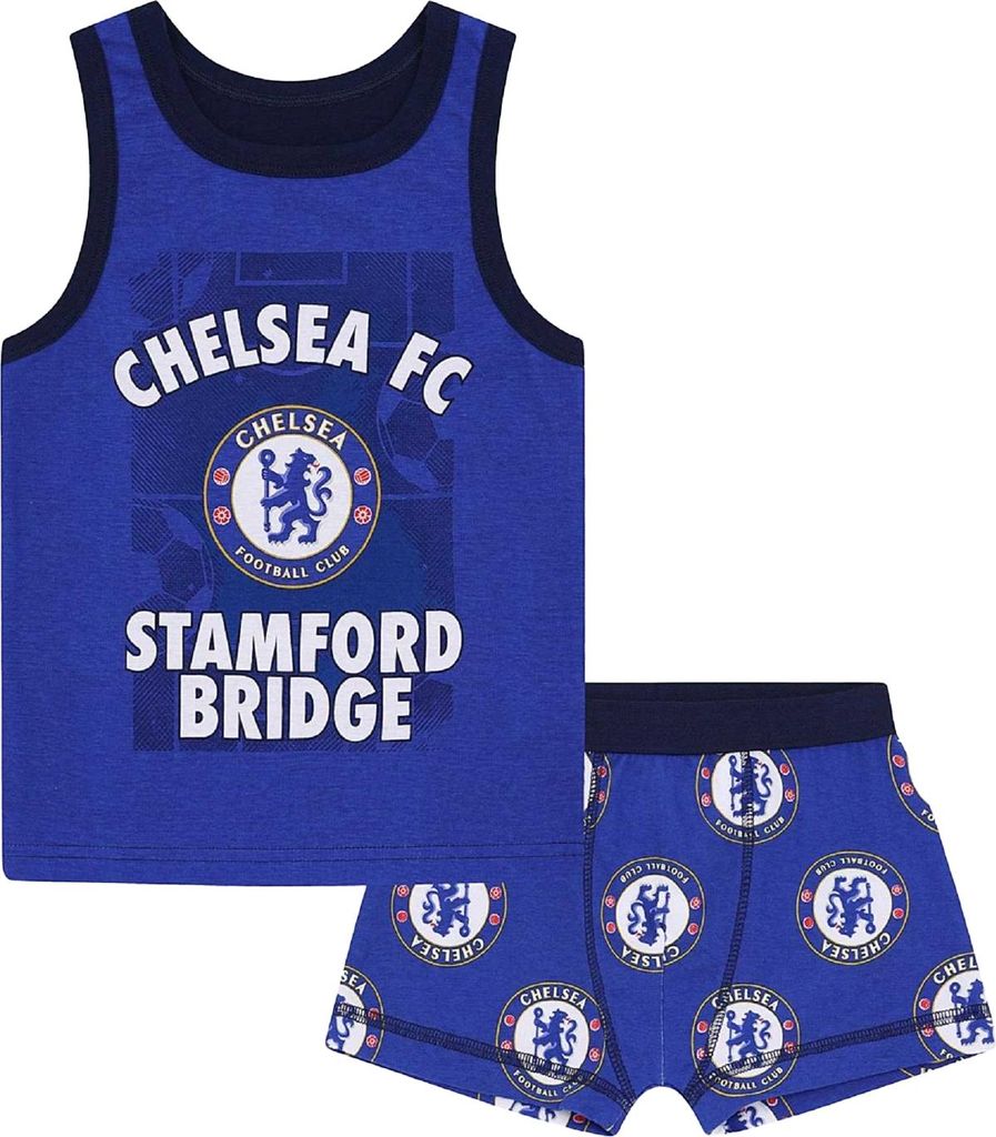 Chelsea FC - Set Oberteil & Shorts für Jungen GF1204 (122) (Blau)