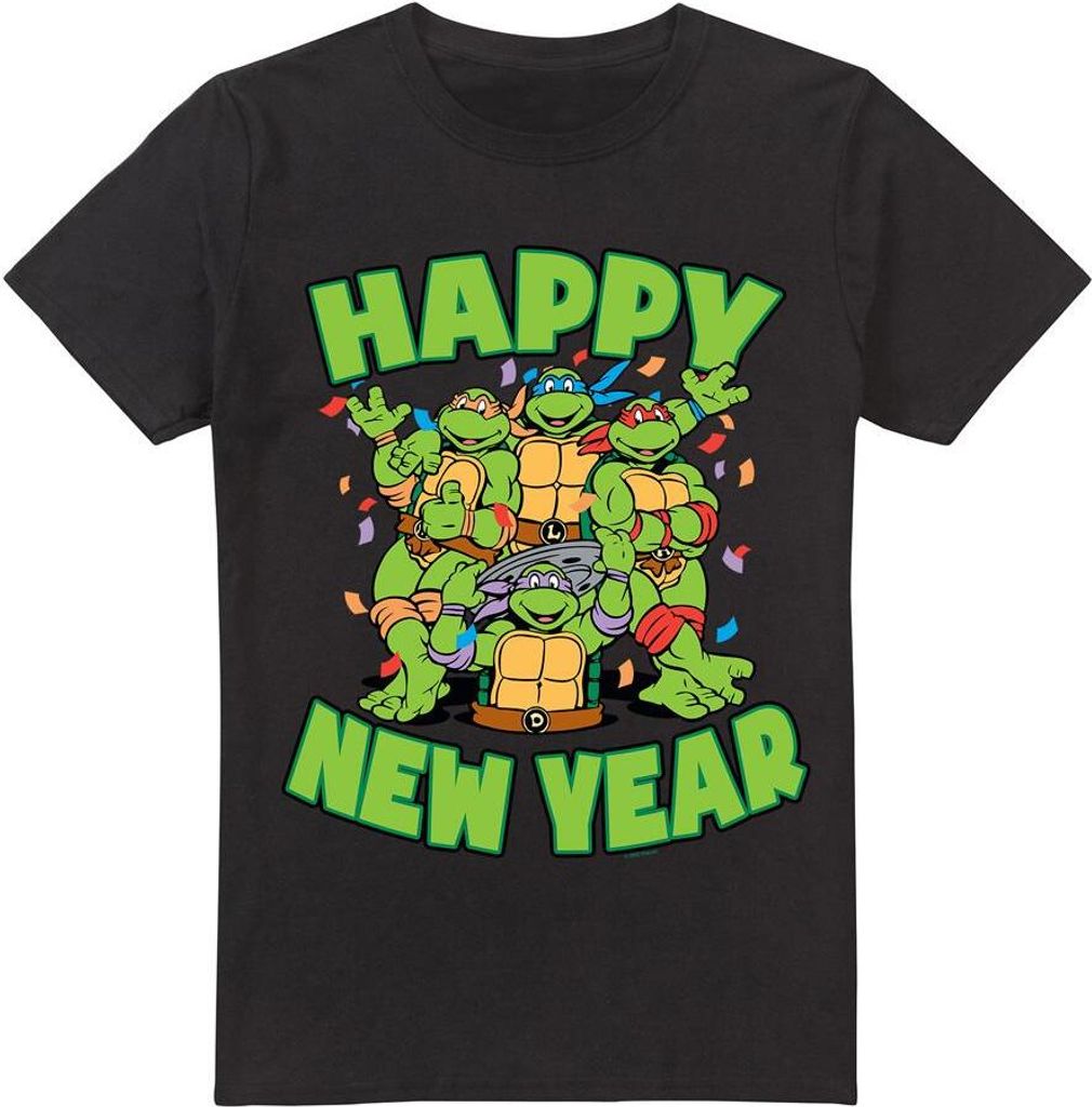 Teenage Mutant Ninja Turtles - T-Shirt für Herren - Neujahr TV6368 (5XL) (Schwarz)