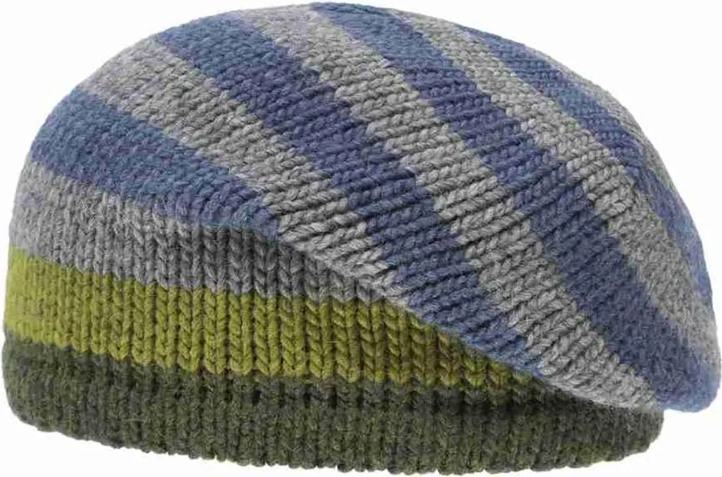 Cappello di lana da bambino, grigio a righe, Döll