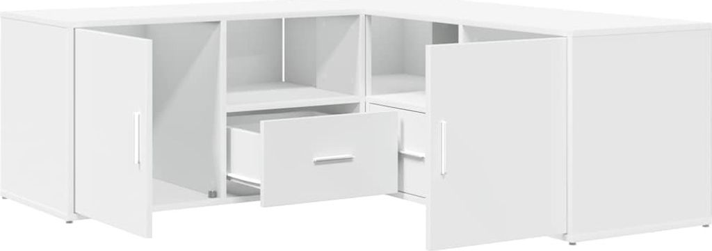 vidaXL Eckregal Weiß 200x40x45 cm Holzwerkstoff Produktbild 