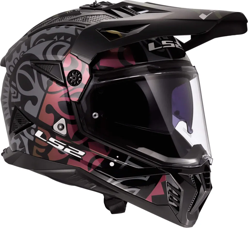 Casque LS2 MX702 PIONEER II Rangi Noir Brillant - Taille 3XL Enduro