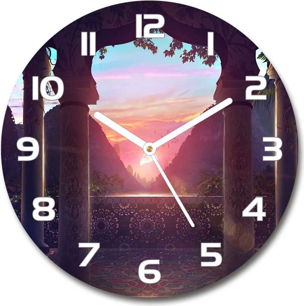 Wanduhr aus Glas 30fi Glasbild Glasuhr Gehärtetes Glas - Produktbild 
