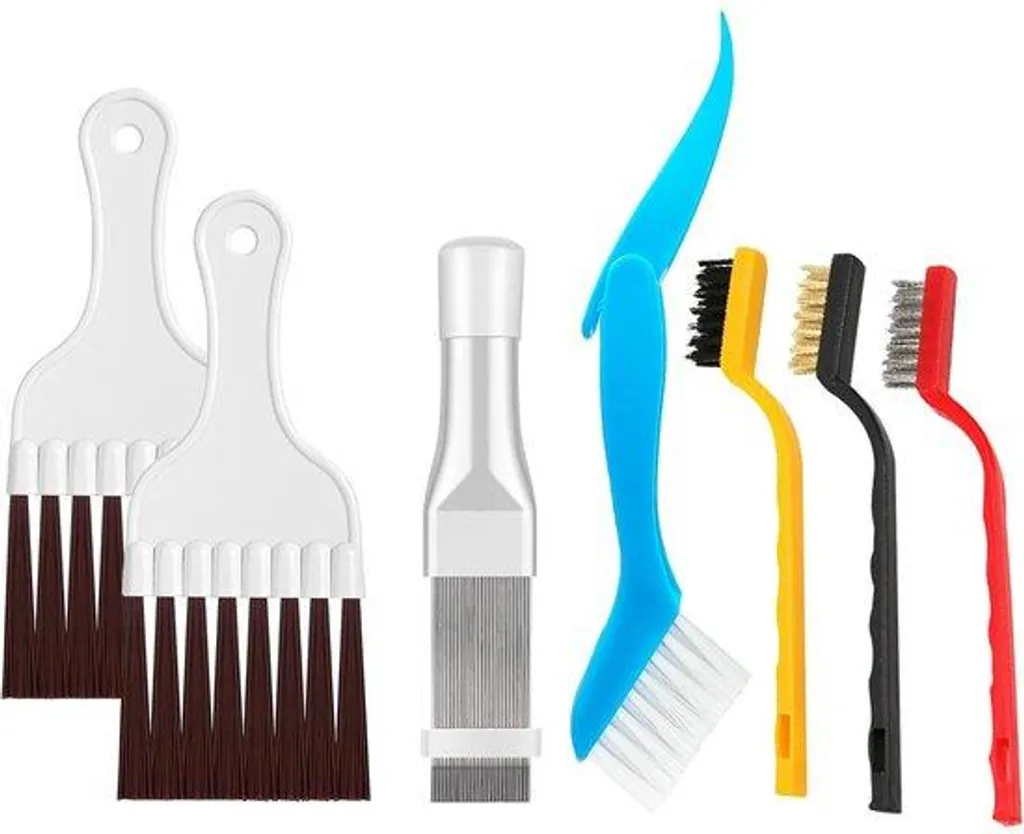 Lot de 7 brosses de nettoyage en acier inoxydable pour climatiseurs