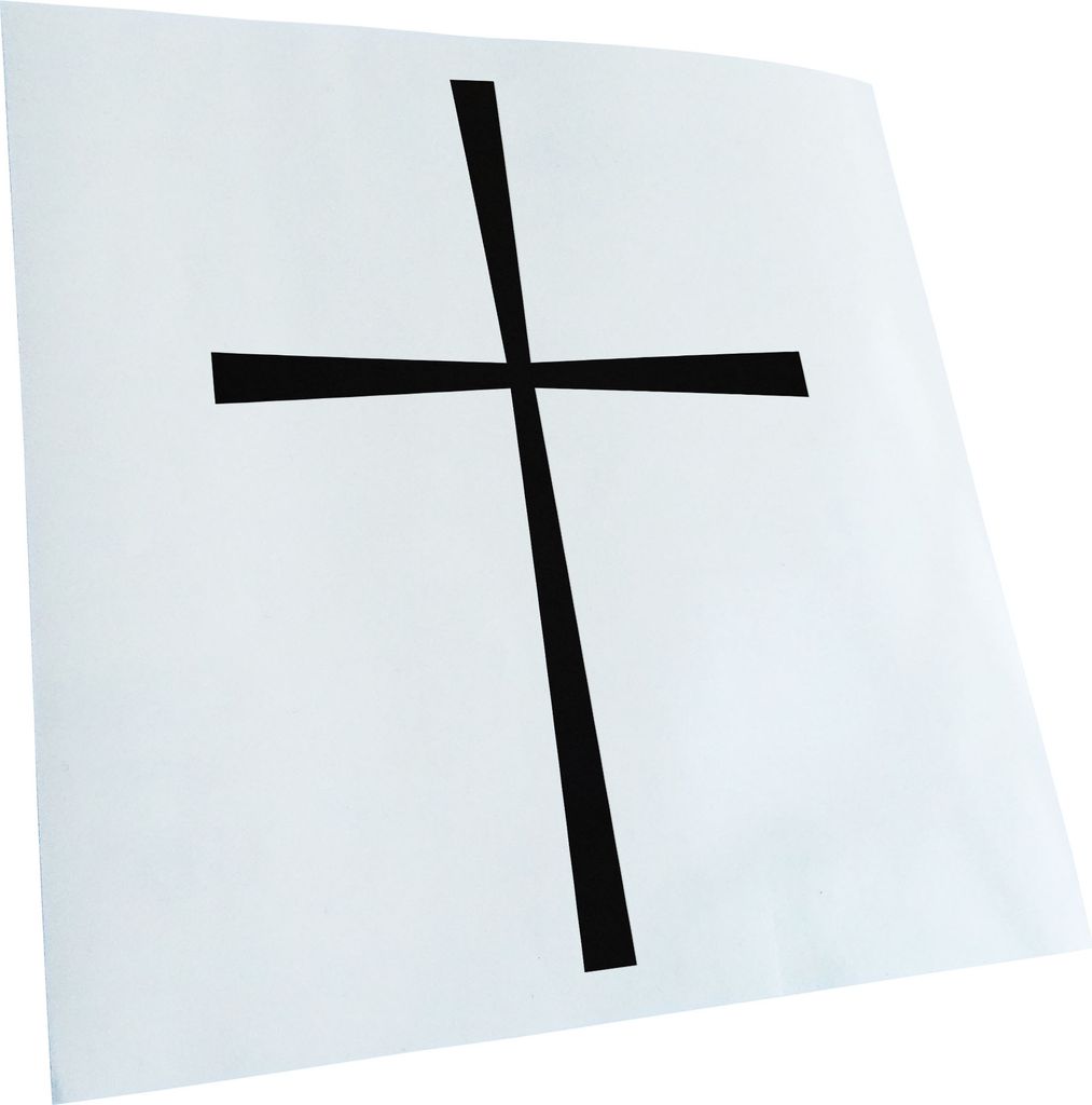 Kiwistar - Autoaufkleber - Byzantinisches Kreuz - Schwarz - 40x29cm - Aufkleber für Auto, Laptop, Fahrrad, LKW, Motorrad mehrfarbig JDM Decal Racing