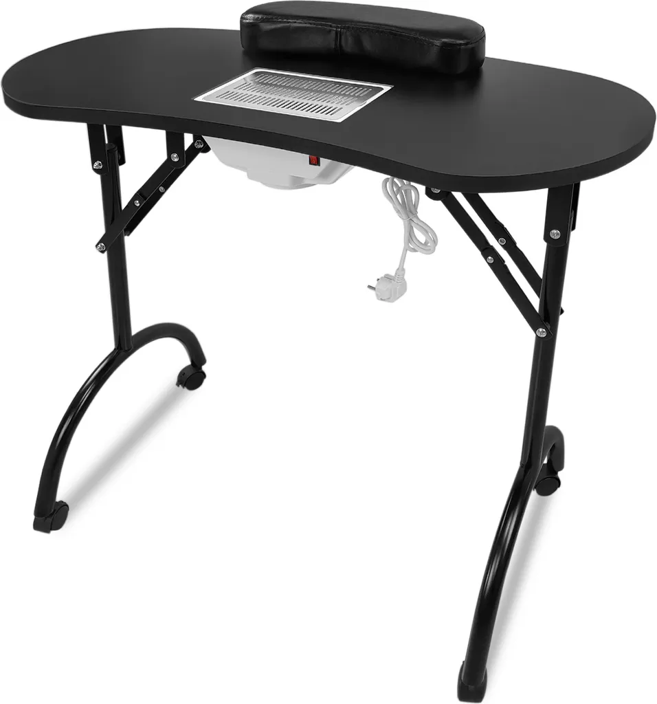Table de manucure anti-poussière pliable pour gagner de la place en salon
