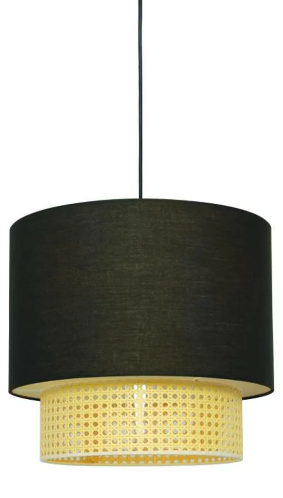Suspension grand format rotin NISYROS : Éclairage chaleureux et design